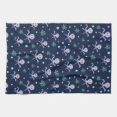 海の下のタコの子供のパターン キッチンタオル (横)