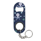 海の下のタコの子供のパターン キーホルダー栓抜き (裏面)