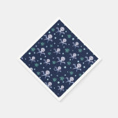 海の下のタコの子供のパターン スタンダードカクテルナプキン (角)