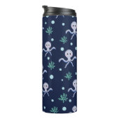 海の下のタコの子供のパターン タンブラー (回転右)