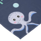 海の下のタコの子供のパターン テーブルクロス (アングル)