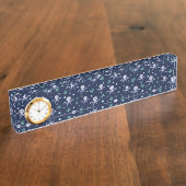 海の下のタコの子供のパターン デスクネームプレート (側面)