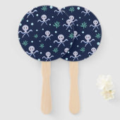 海の下のタコの子供のパターン ハンドファン (正面&裏面)