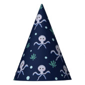 海の下のタコの子供のパターン パーティーハット (正面)