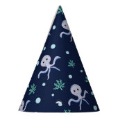 海の下のタコの子供のパターン パーティーハット (左)