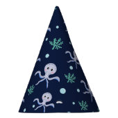 海の下のタコの子供のパターン パーティーハット (右)