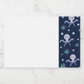 海の下のタコの子供のパターン フードラベル (シングルラベル)