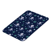 海の下のタコの子供のパターン マグネット (左側)