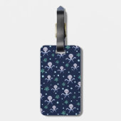 海の下のタコの子供のパターン ラゲッジタグ (裏面縦)