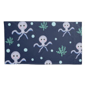 海の下のタコの子供のパターン 枕カバー (裏面-右)