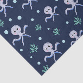 海の下のタコの子供のパターン 薄葉紙 (詳細)