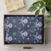 海の下のタコの子供のパターン 薄葉紙 (ギフト)