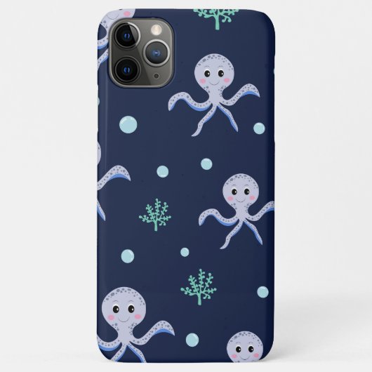 海の下のタコの子供のパターン Case-Mate iPhoneケース (裏面)