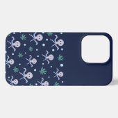 海の下のタコの子供のパターン iPhoneケース (裏面横)