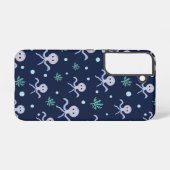海の下のタコの子供のパターン SAMSUNG GALAXYケース (裏面横)