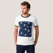 海の下のタコの子供のパターン Tシャツ (正面フル)
