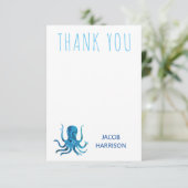 海の下のタコ海洋航海感謝 サンキューカード (スタンド正面)