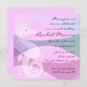 海の下のタツノオトシゴのスイート16招待状 招待状 (正面/裏面)