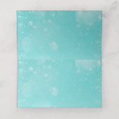 海の下のターコイズの貝殻ビーチ スイート16パーティー プレイスカード (内部開封)