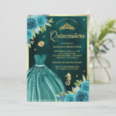 海の下のダークターコイズのマーメイドゴールドのキンセアニエラ 招待状 (スタンド正面)