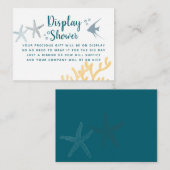 海の下のトレンディー赤ちゃんシャワー表示シャワー エンクロージャーカード (正面/裏面)