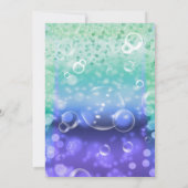 海の下のトロピカルオーシャンパーティー招待状 招待状 (裏面)