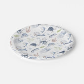 海の下のパーティー装飾、海動物 ペーパープレート (アングル)