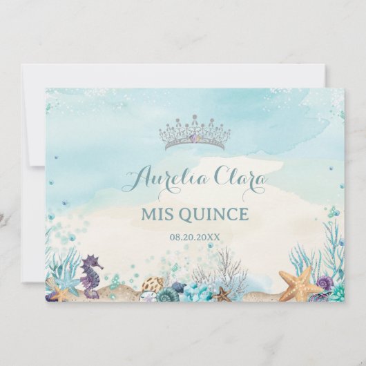 海の下のビーチクインセアニラ日付を保存 セーブザデート (裏面)