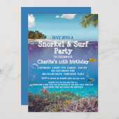 海の下のビーチパーティー招待状 招待状 (正面/裏面)