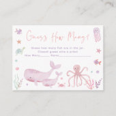 海の下のピンクのパステルどのようにゲームを推測 エンクロージャーカード (正面)