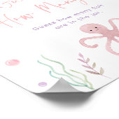 海の下のピンクのパステルゲーム数を推測 ポスター (角)