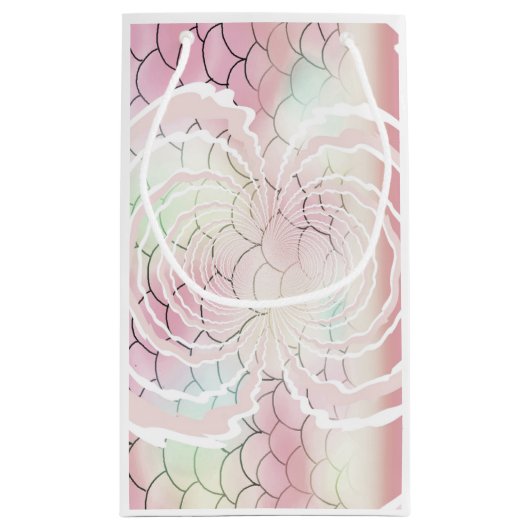 海の下のピンクのパタはかりで測ーン スモールペーパーバッグ