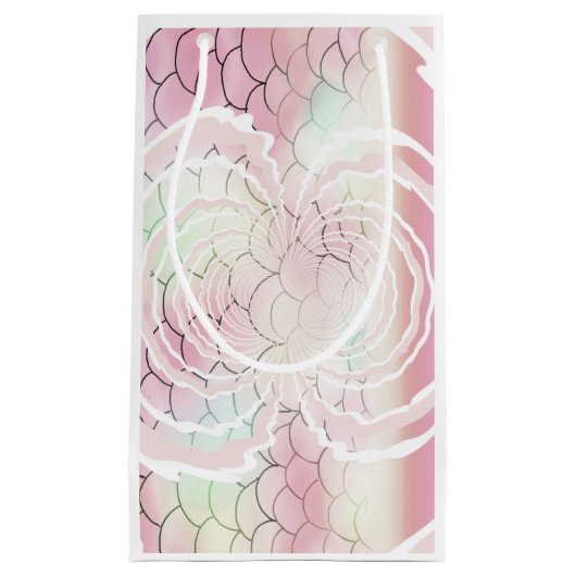 海の下のピンクのパタはかりで測ーン スモールペーパーバッグ (正面)