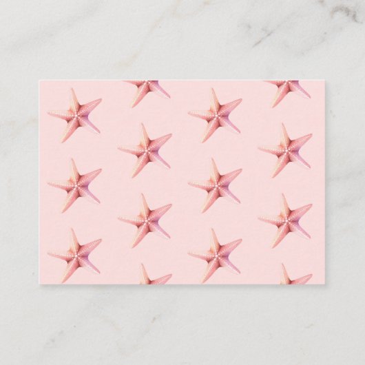 海の下のピンク赤ちゃんシャワー本ベビー エンクロージャーカード (裏面)