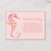 海の下のピンク赤ちゃんシャワー本ベビー エンクロージャーカード (正面)