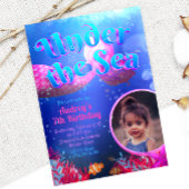 海の下のフォト付き 招待状