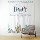 海の下のブルーウォーターカラー オー・ボーイ ベビーシャワー タペストリー (インサイチュ)