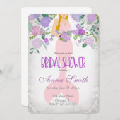 海の下のブロンドの人魚の花嫁の招待 招待状 (正面/裏面)