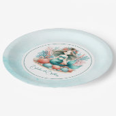 「海の下のプリンセス」マーメイド誕生日パーティー ペーパープレート (アングル)