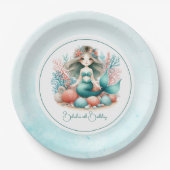 「海の下のプリンセス」マーメイド誕生日パーティー ペーパープレート (正面)