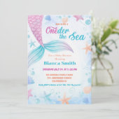 海の下のベイビーシャワー Nautical Under the Sea  招待状 (スタンド正面)