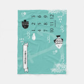 海の下のベビーの節目 フリースブランケット (正面)