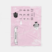 海の下のベビーの節目 フリースブランケット (正面)