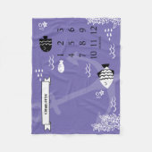 海の下のベビーの節目 フリースブランケット (正面)