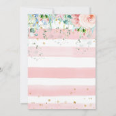 海の下のベビーシャワー招待状 ガール オーシャン 招待状 (裏面)