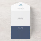 海の下のベビーシャワー オールインワン招待状 (外側)