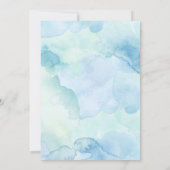 海の下のベビーシャワー 水彩招待状 招待状 (裏面)