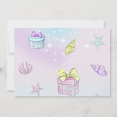 海の下のマジックマーメイド誕生日写真 招待状 (裏面)