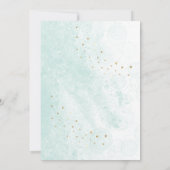 海の下のマーメイドテールのミントグリッター招待状 招待状 (裏面)