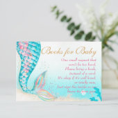 海の下のマーメイドテールの女の子のブックリクエスト サンキューカード (スタンド正面)